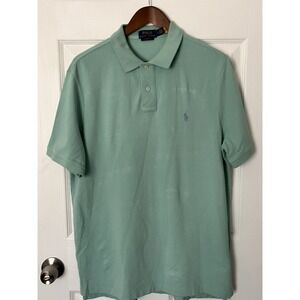 POLO RALPH LAUREN Classic Fit Men's Sage Green Short Sleeve Polo Shirt - Size L